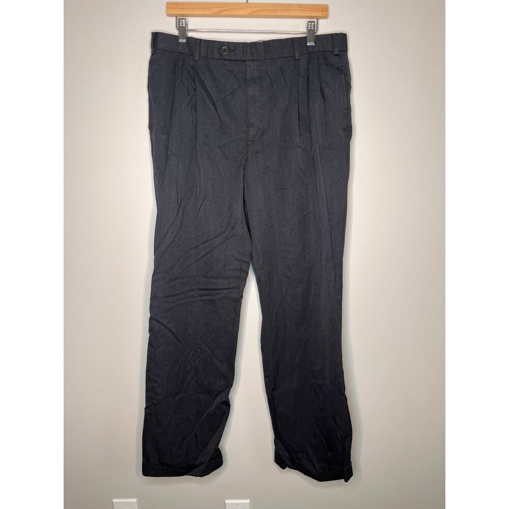 Brooks Brothers 346 Dark Gray Wool Madison Fit Old Money Roll Up Pants 36x32